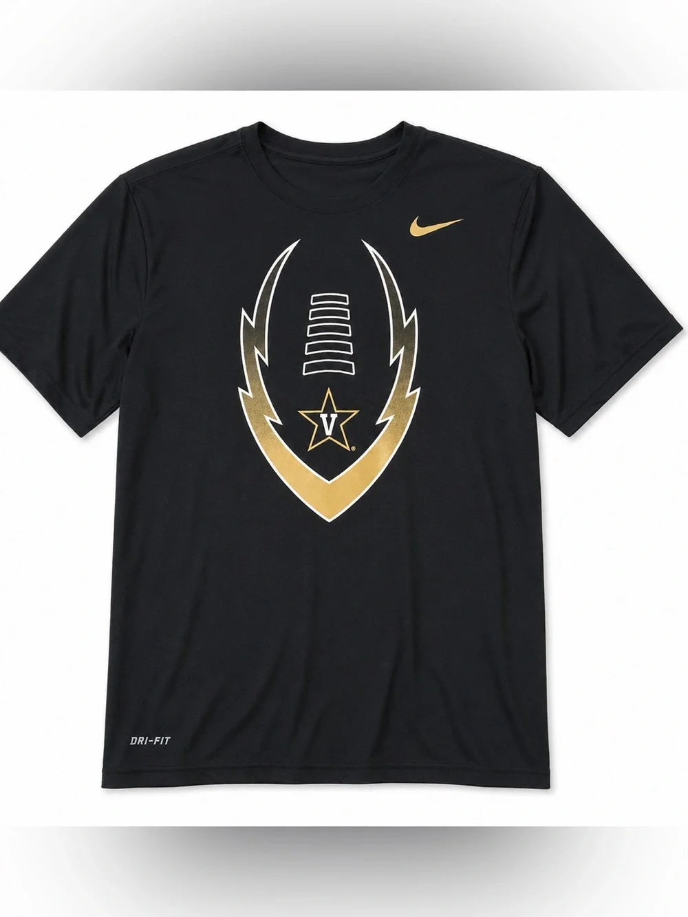 Nike Dri-FIT Vanderbilt Commodores Football Legend Tee Black Gold Men’s L